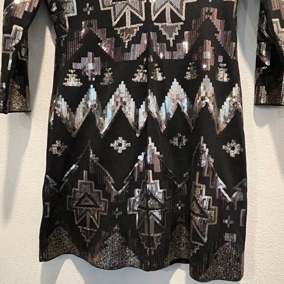 Express’ Black Sequin Mini Dress, Size Medium - Picture 6 of 9